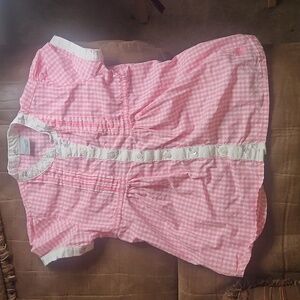 Carhartt Girl's Dress Size 6X Pink, White, Gingham, Floral